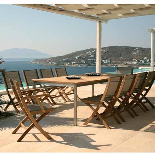 Teak Folding Sling Armchair Q102961