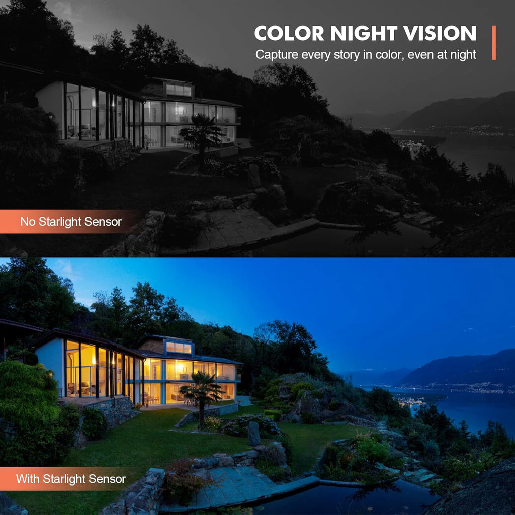 Wireless Security Camera Outdoor WiFi Battery Powered 360° PTZ Color Night Vision IP66 M87208