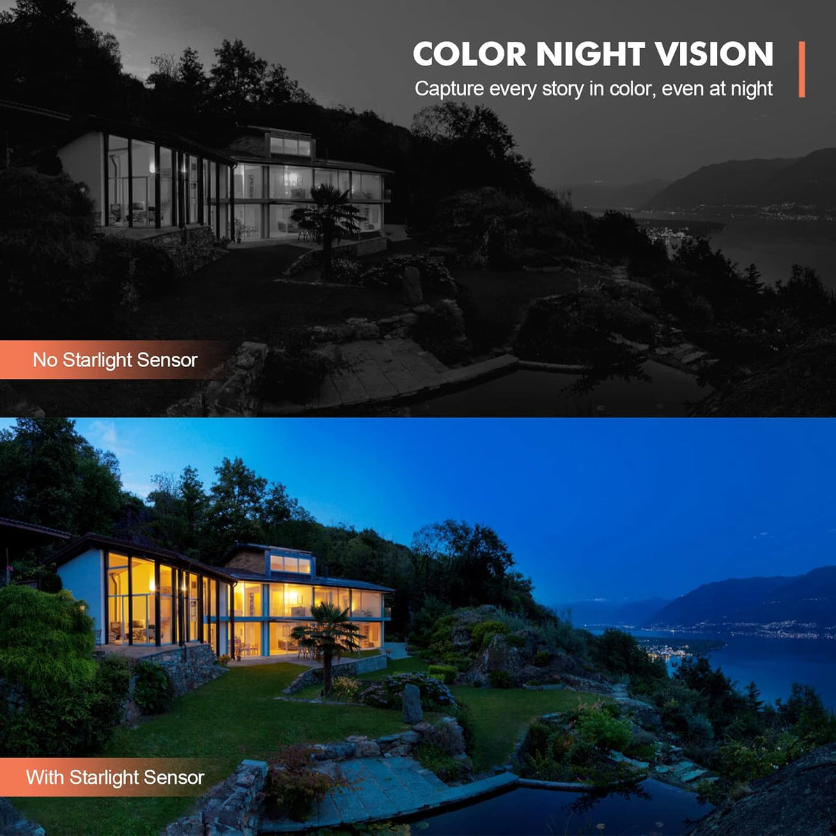 Wireless Security Camera Outdoor WiFi Battery Powered 360° PTZ Color Night Vision IP66 M87208