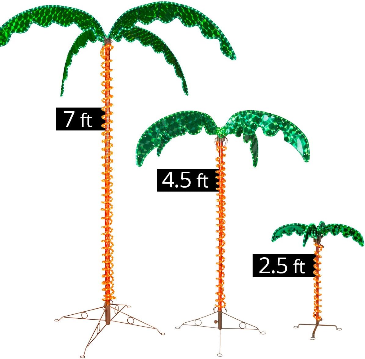 Tropical LED Rope Light Palm Tree (4.5 Foot) G53682