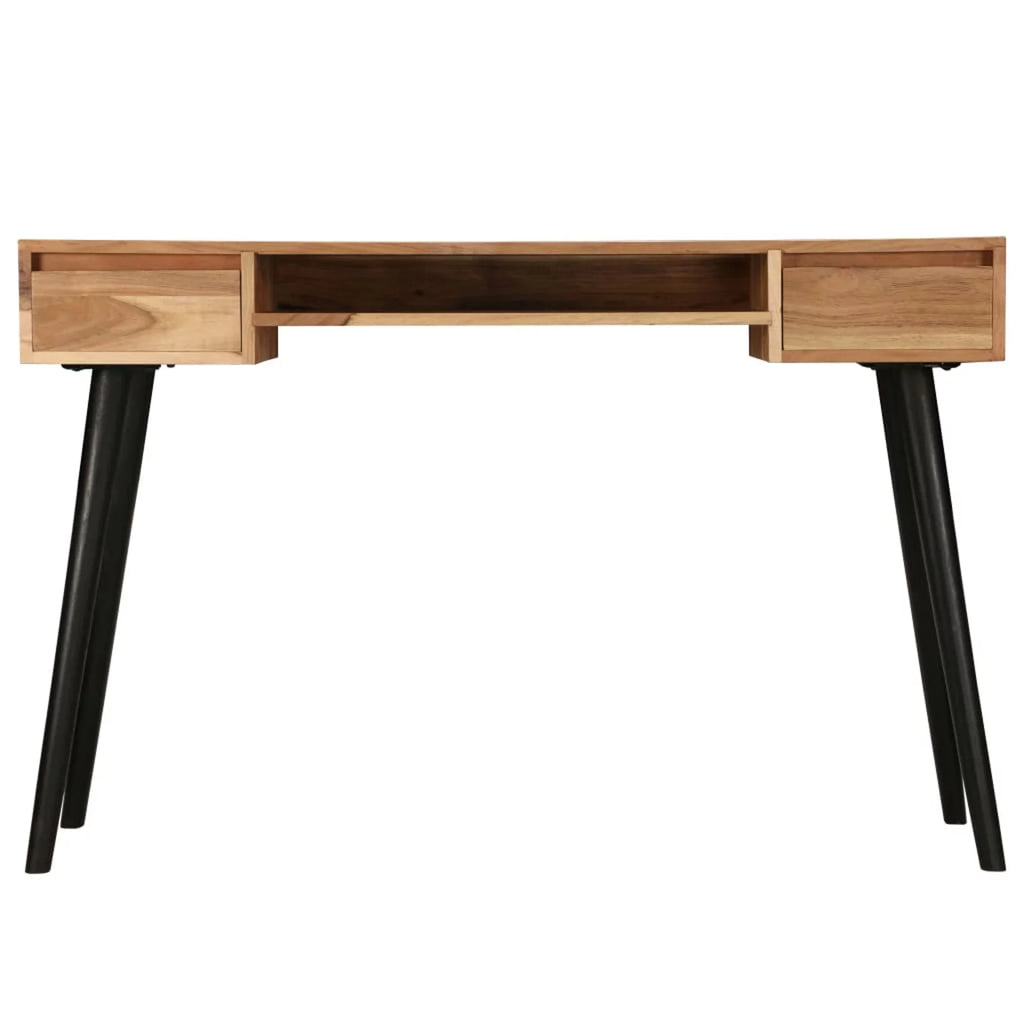Acacia Wood Writing Table with 2 Drawers and 1 Shelf S470071