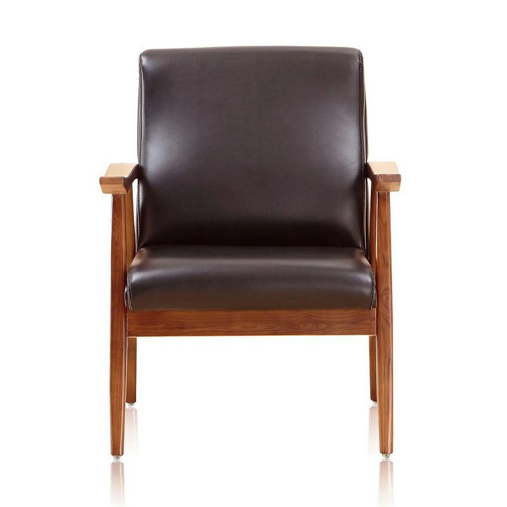 Black Faux Leather Accent Chair Q3603