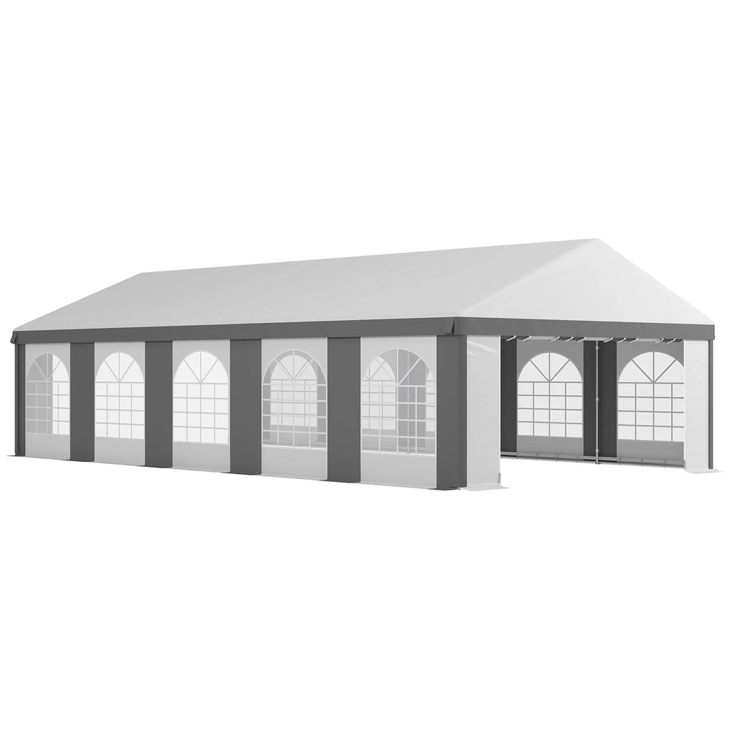20' x 33' Heavy-duty Large Tent with Sidewalls, Gray F7370
