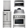 36 Electric Range, Range Hood, Microwave, Refrigerator, Dishwasher J607