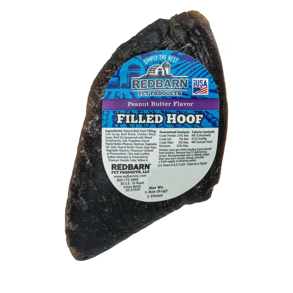 Peanut Butter Filled Hoof Dog Treat X825749