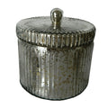 5" Silver Antique Earl Grey Scented Soy Wax Candle with Lid I6786