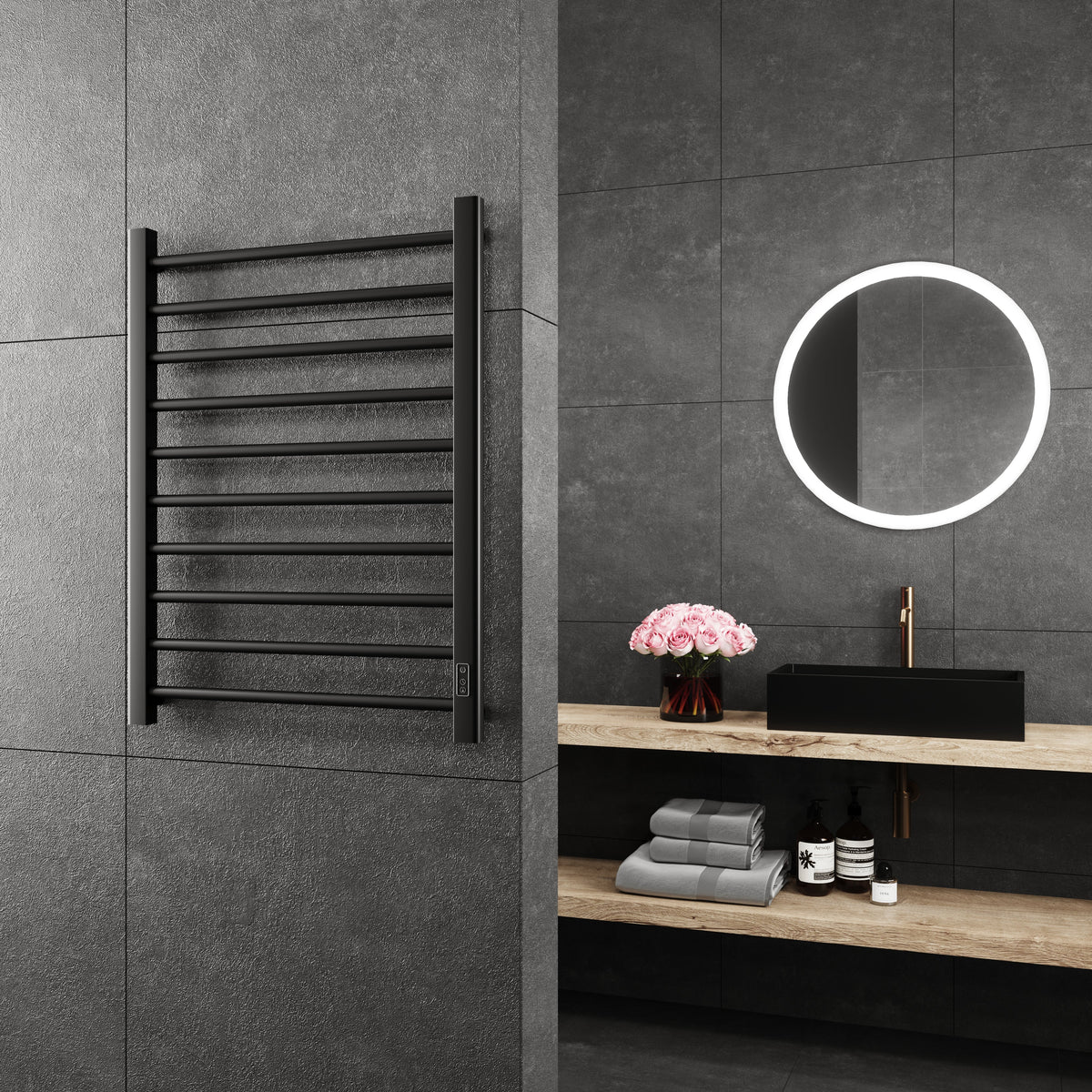 Wall Mounted Electric Towel Warmer Chrome 32 Y6332