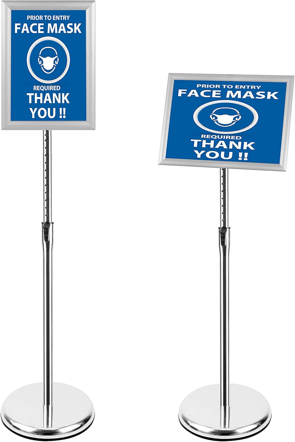 6 Pack Adjustable Floor Sign Stand with Aluminum Snap Open Frame R25597