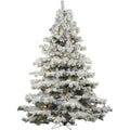 7.5 ft Flocked Alaskan Tree with 900 Warm White LED Lights T4549