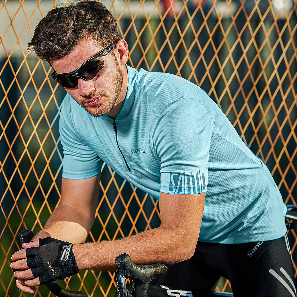 Short Sleeve Cycling Jersey with Three Pockets F63097