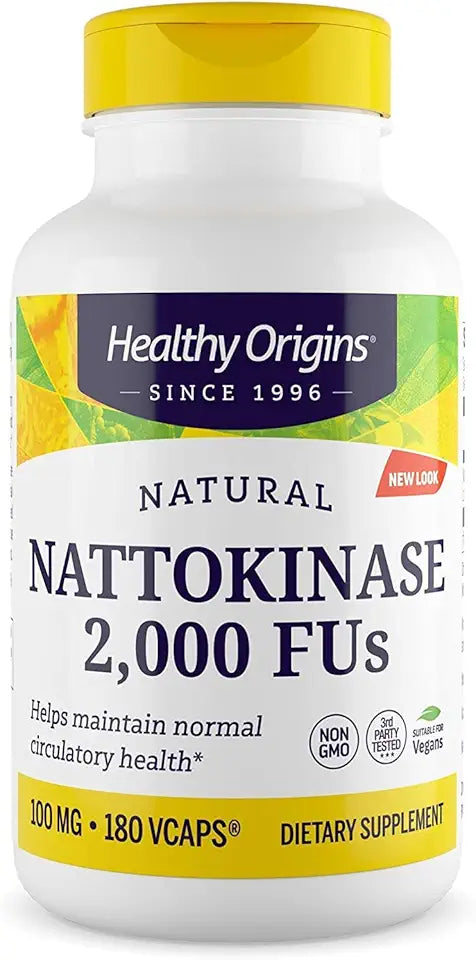 Nattokinase 2,000 FU 100 mg 180 Veggie Caps Q9929