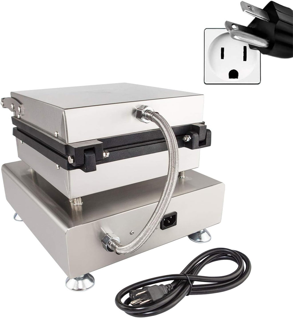 Belgian Waffle Maker, Stainless Steel Nonstick, 110V (4 X Squares) C861
