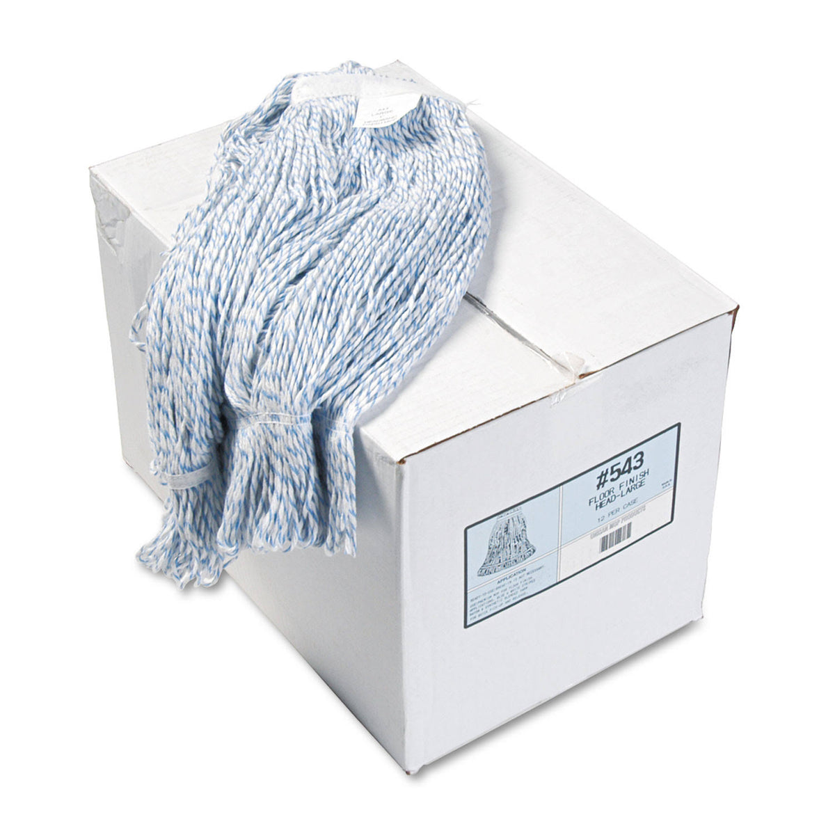 White/Blue Rayon/Polyester Mop Head U5731
