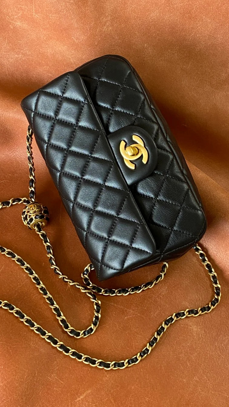 Black Mini Flap Bag M3172