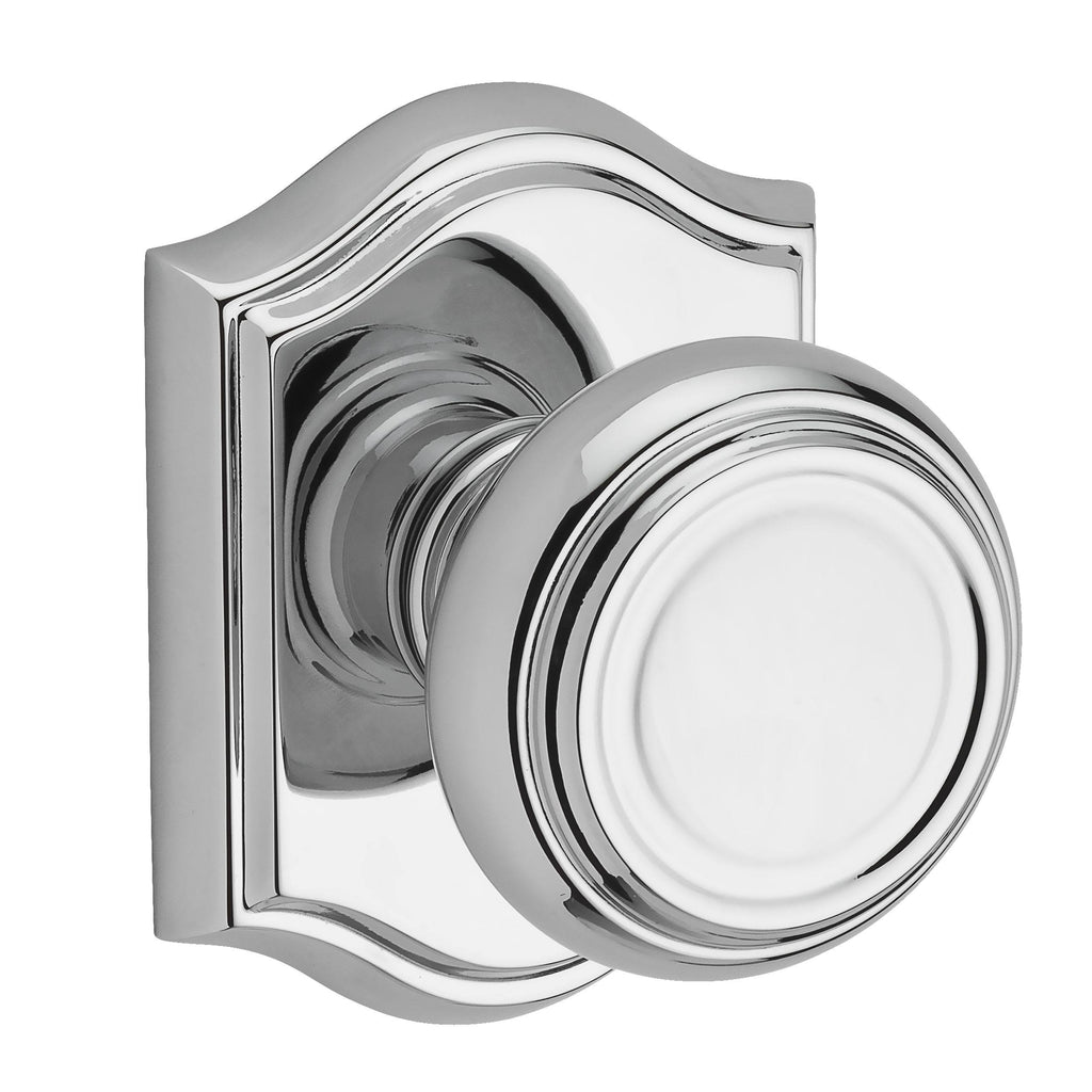 Passage Traditional Knob and Arch Rose Bright Chrome J946156