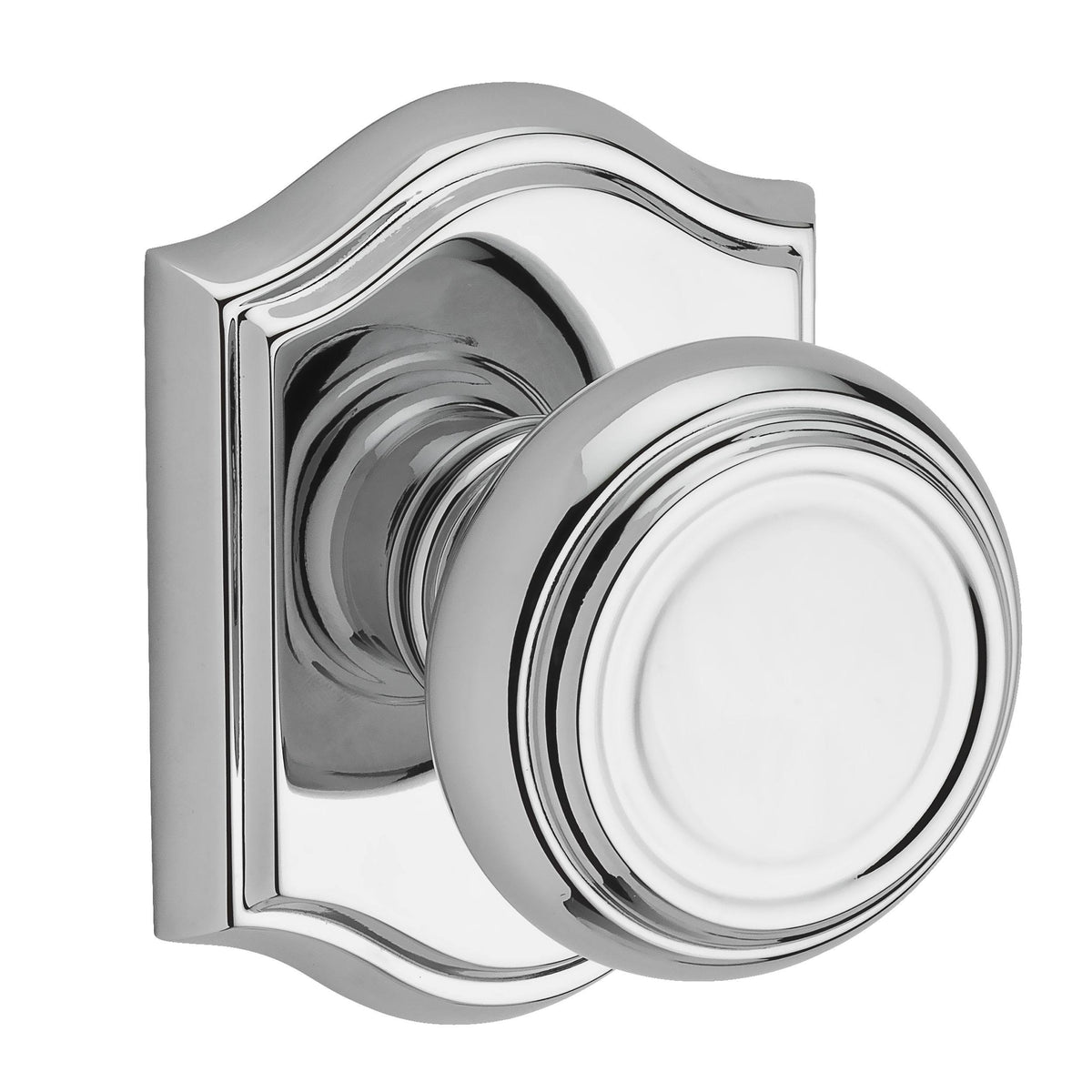 Passage Traditional Knob and Arch Rose Bright Chrome J946156