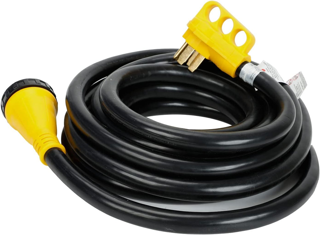 50 Amp 25 Feet RV Extension Cord Power Cord Twist Lock Connector Black Q9878
