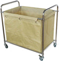 Laundry Sorter Cart with Removable Baskets Stainless Steel Frame Rolling Casters Q65365