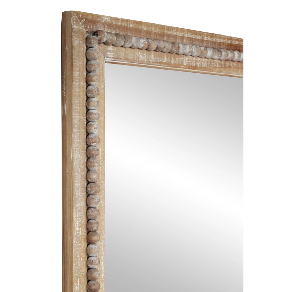 Brown Bohemian Wood Rectangular Wall Mirror G594