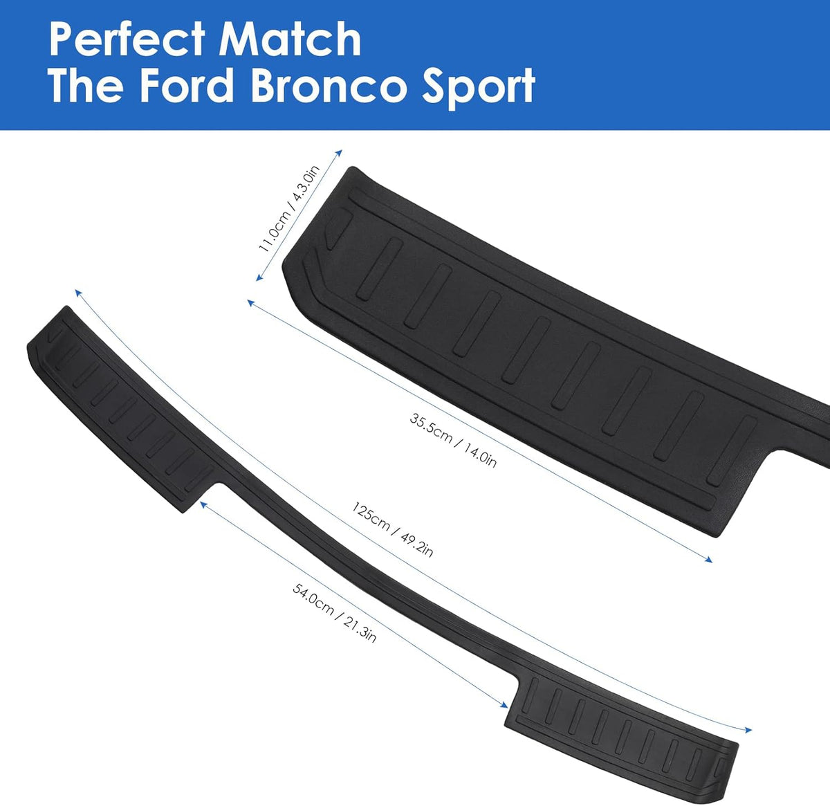 Black Scratch Resistant Car Bumper Guard Pack of 2 Q9363