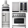 36 Gas Range, Range Hood, Microwave, Refrigerator, Dishwasher, Wine Cooler Y924736
