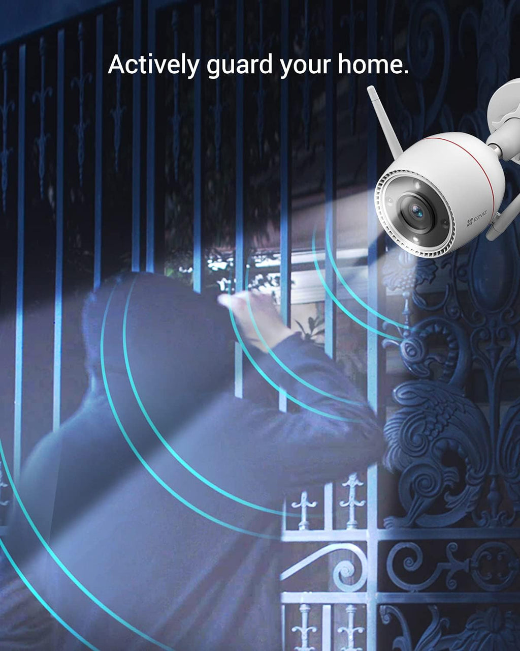 2K WiFi Security Camera with Color Night Vision and Two-Way Audio Y776616