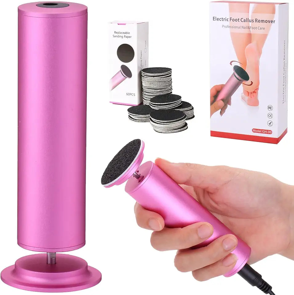 Electric Foot Callus Remover with 60 Pcs Sandpaper Discs Q812