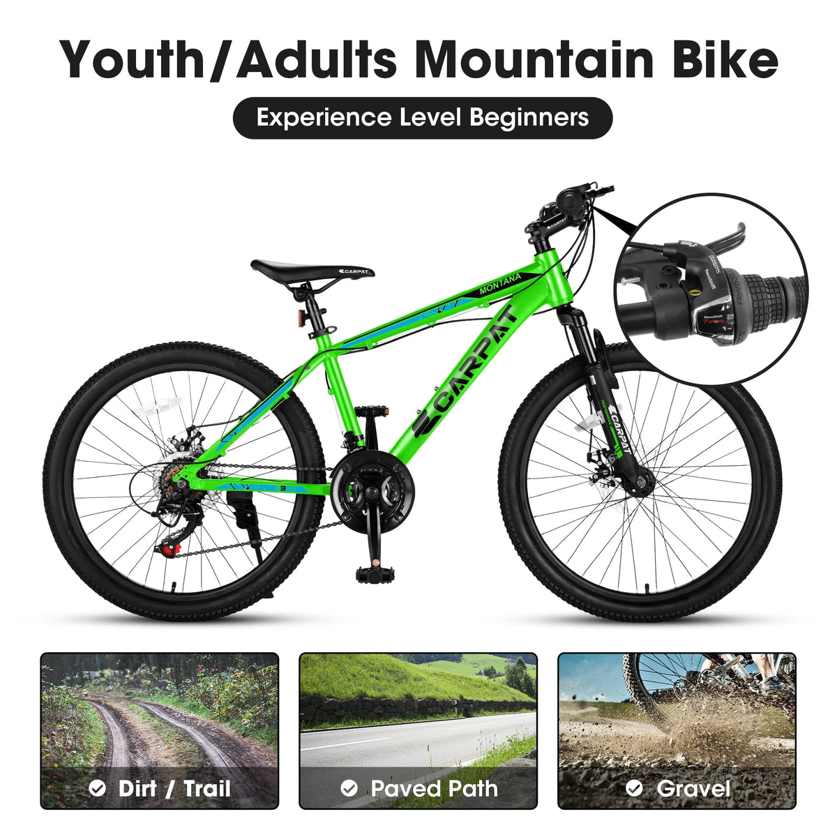 24 inch 21-Speed Mountain Bike with Disc Brake P881159