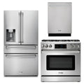 36 Gas Range, Refrigerator with Water and Ice Dispenser, Dishwasher D3383
