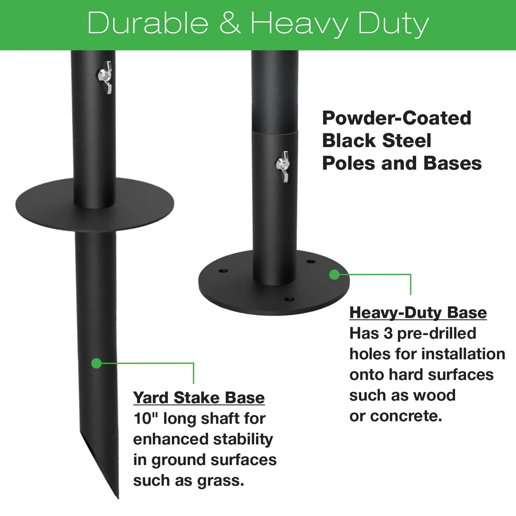 Bistro String Light Poles 4 Pack Extends to 10 Feet B50808