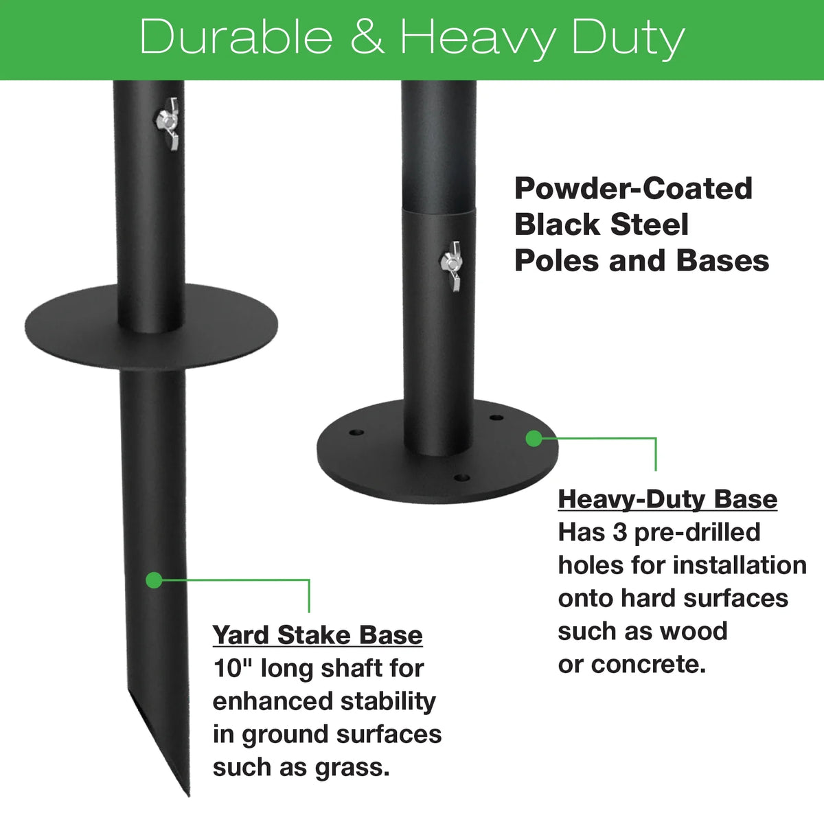 Bistro String Light Poles 4 Pack Extends to 10 Feet B50808