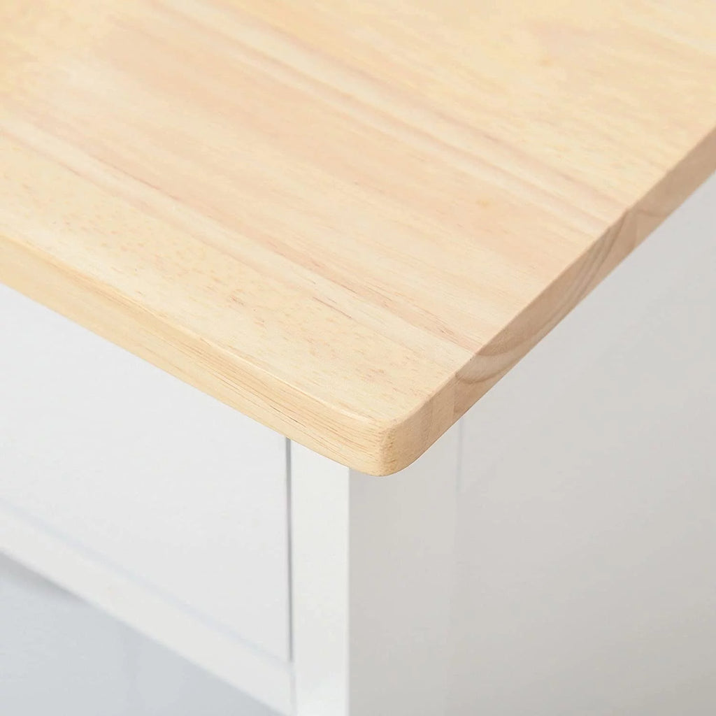 Rolling Kitchen Island with Wine Rack and Drawer B137