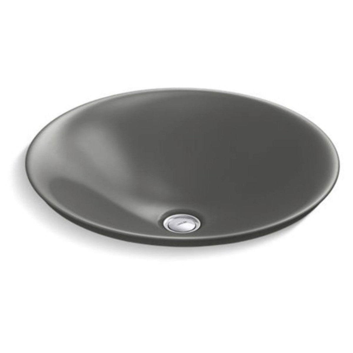 Round Wading Pool Bathroom Sink Thunder Grey H433