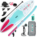 Light Blue Pink Inflatable Stand Up Paddle Board 11'x33''x6'' P602