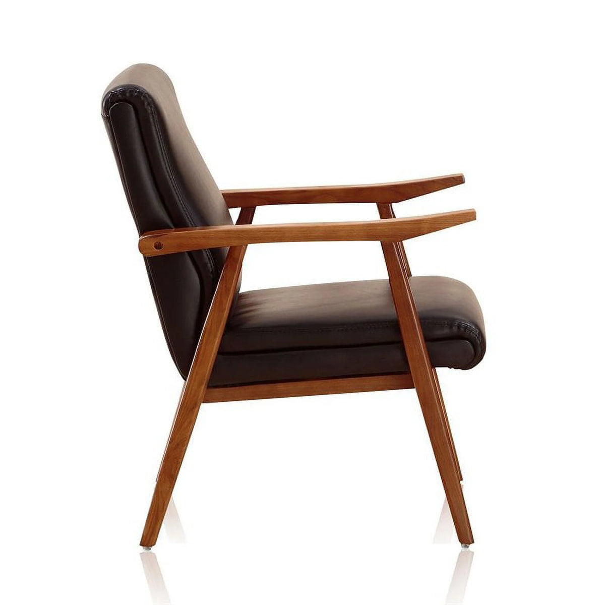 Black Faux Leather Accent Chair Q3603