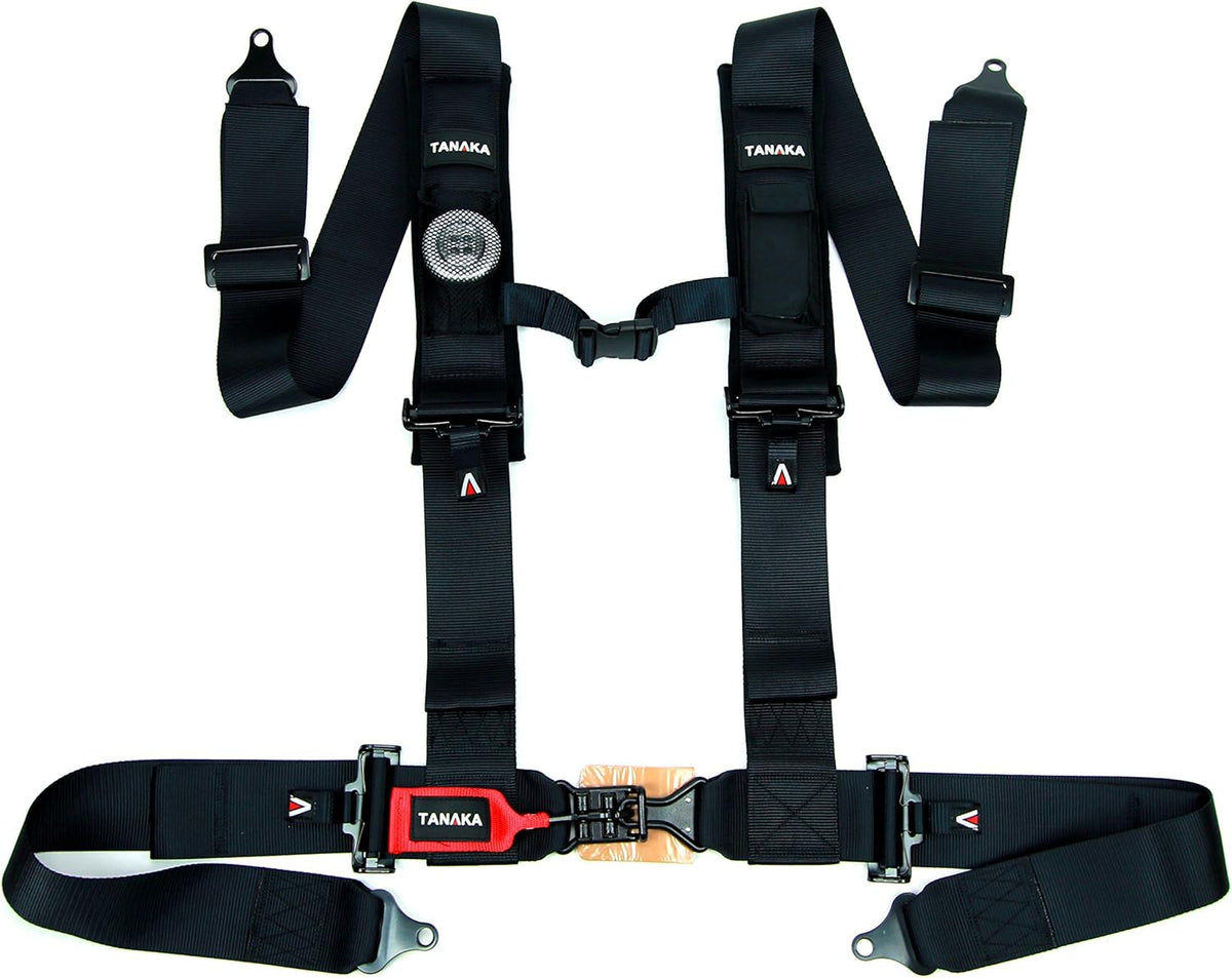 Black 5 Points Safety Harness Set with Shoulder Pads, Pack of 2 F8433