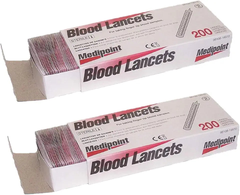 Stainless Steel Lancet 200ct Pack of 2 N2655