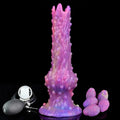 Silicone Dildo Toy with Insertable Eggs E229040