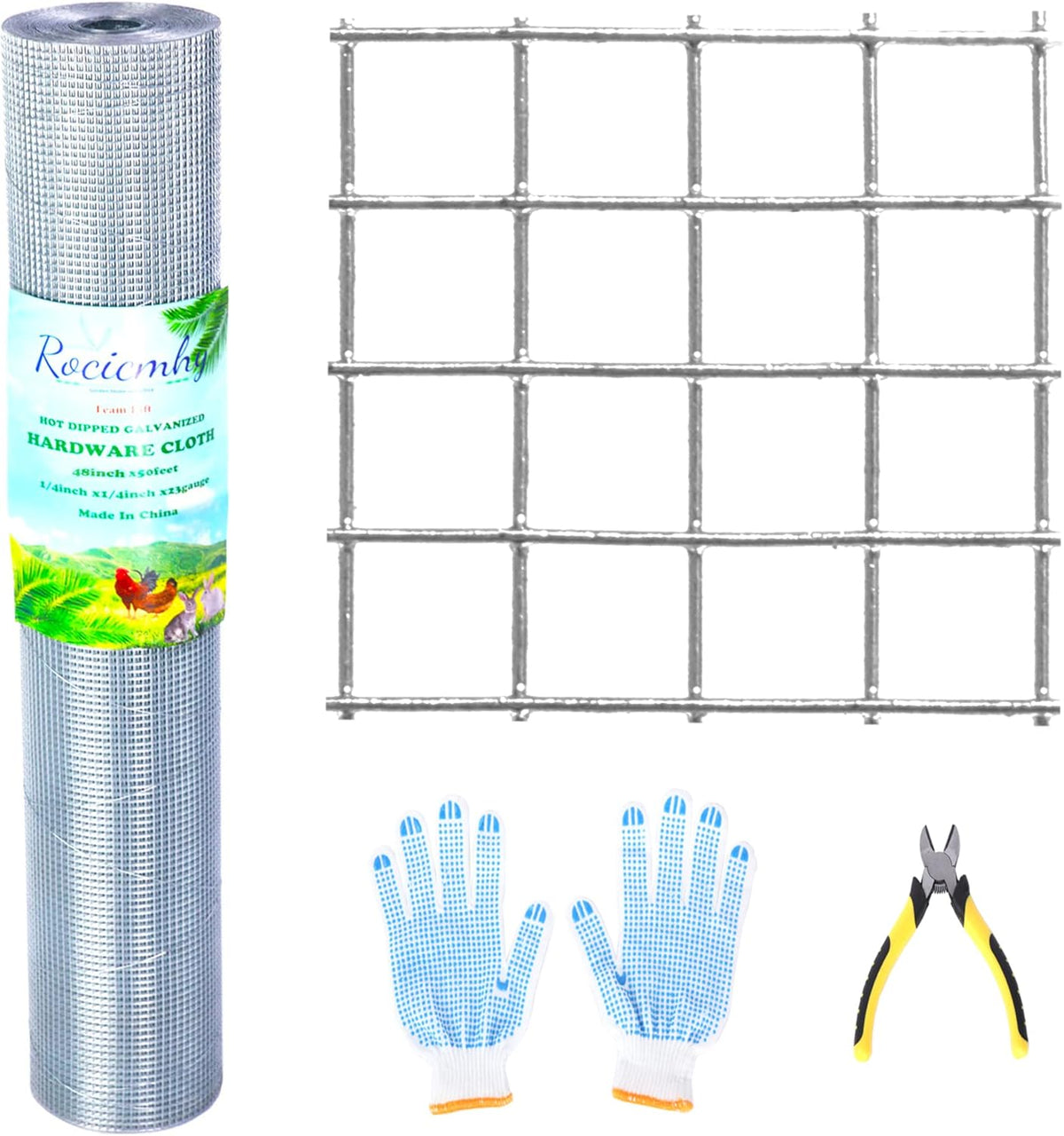 48x50 1/4 Inch 23Ga Galvanized Welded Wire Mesh Roll Q3015