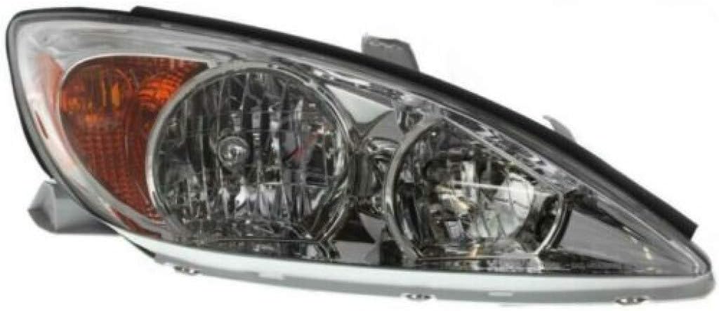 Chrome Headlight Assembly for Toyota Camry 2002 2003 2004 Passenger Side K383403