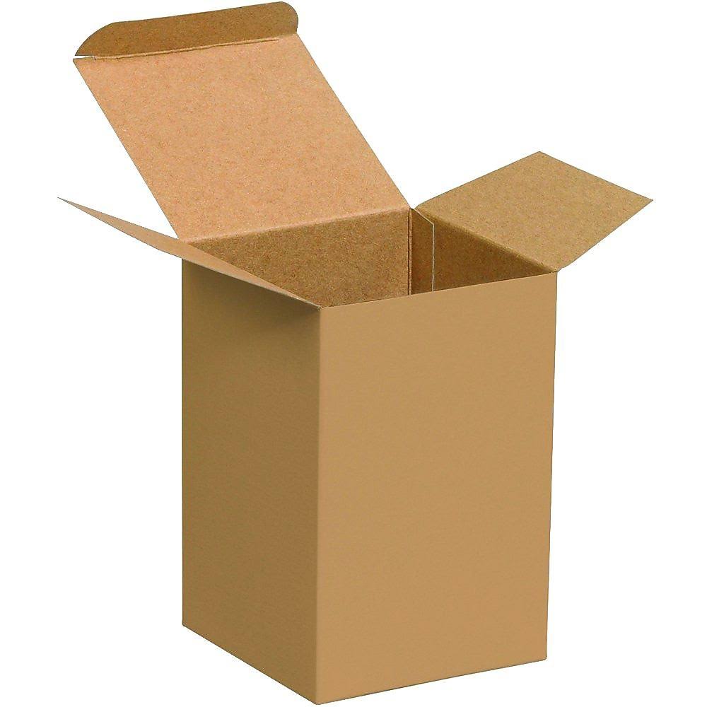 4 1/4 x 4 1/4 x 4 7/8 Kraft Folding Carton (250/case) L8110