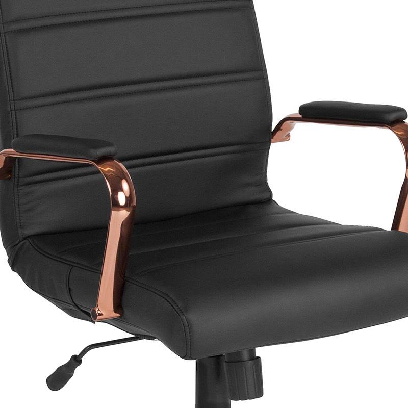 Black Leather Executive Swivel Office Chair J429