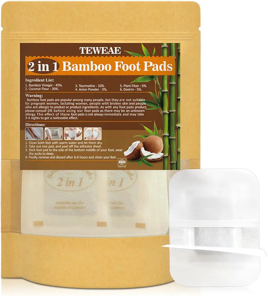 Bamboo Vinegar Coconut Shell Powder Foot Pads I840780
