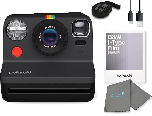 Black I-Type Instant Film Camera with B&W Film Pack G1585