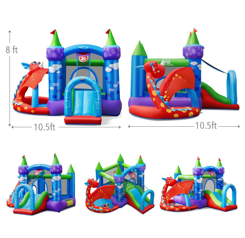 Inflatable Bounce House Dragon Slide Bouncer Castle N427259