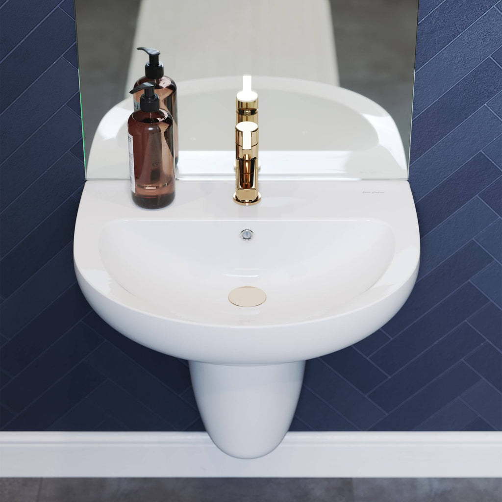 Glossy White Wall Mount Sink I285