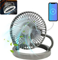 White Rechargeable Camping Fan with LED Lantern, Pack of 2 P837513