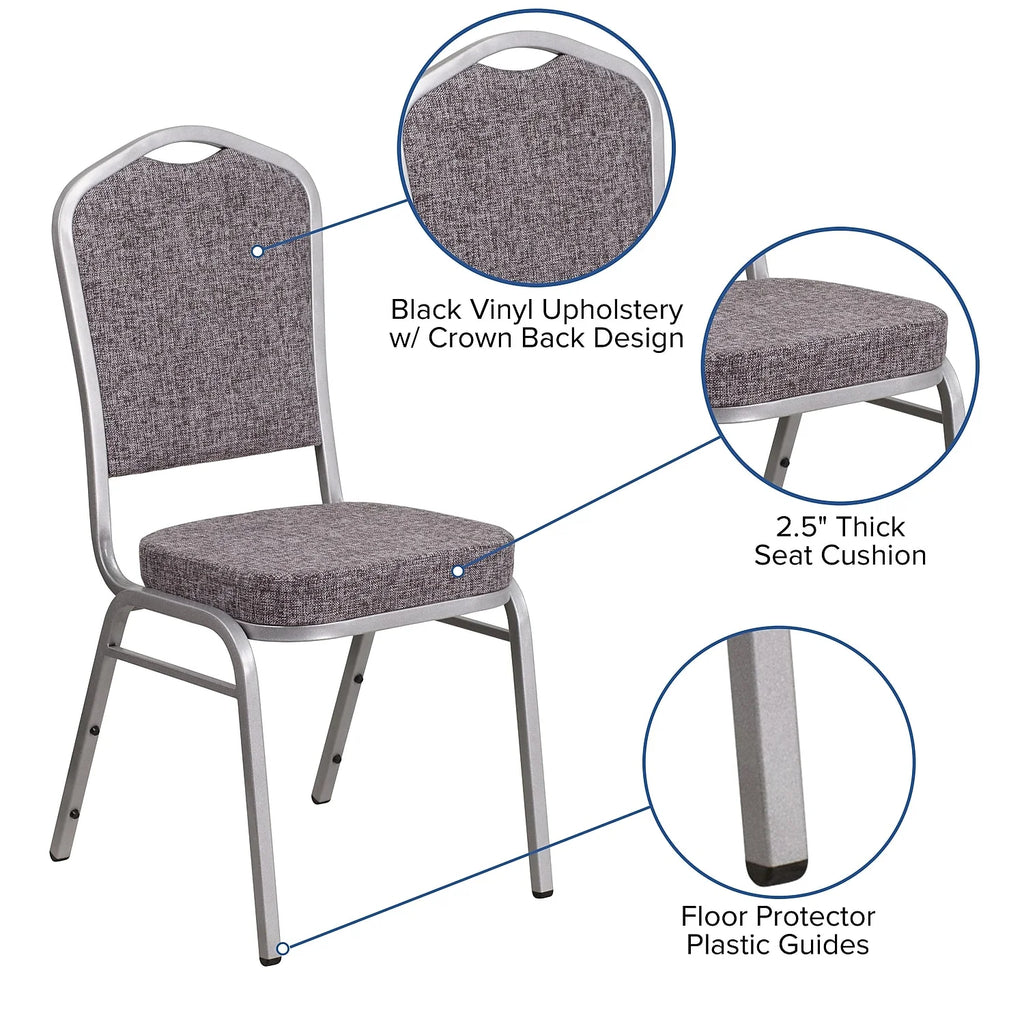 Stacking Banquet Chair, Heringbone, Set of 4 K17166