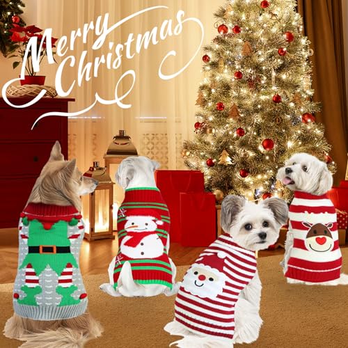 4 Pack Dog Christmas Sweater Q253469