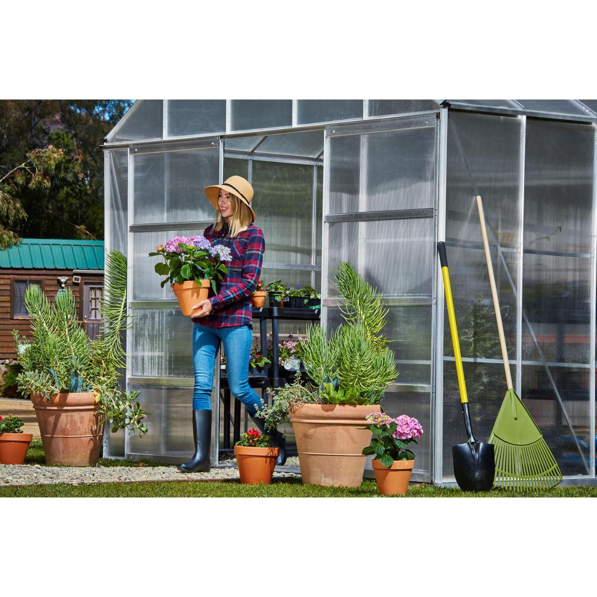 10 ft. x 12 ft. Greenhouse with 4 Vents X62188